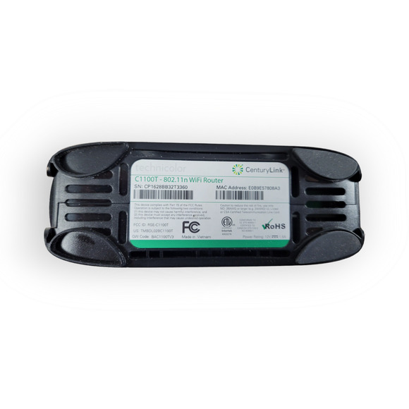 CenturyLink Mini Technicolor‎ C1100T 802.11n WiFi Router Black Small Untested - Picture 5 of 12